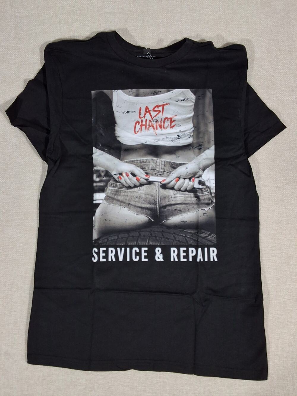 Mister T Last Chance Black Graphic Shirt Mens Medium NWT Streetwear Tee